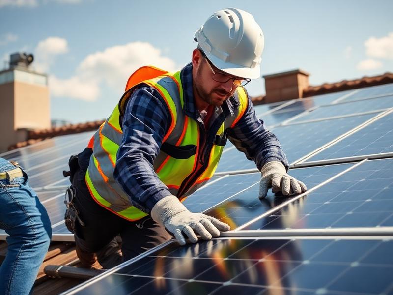 Montáž fotovoltaických panelů na střeše rodinného domu